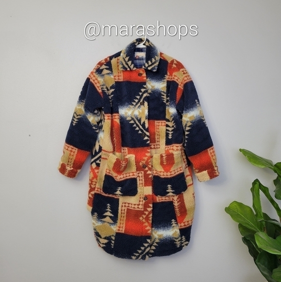 Pilcro Leopard Sherpa Duster Jacket - Picture 3 of 10